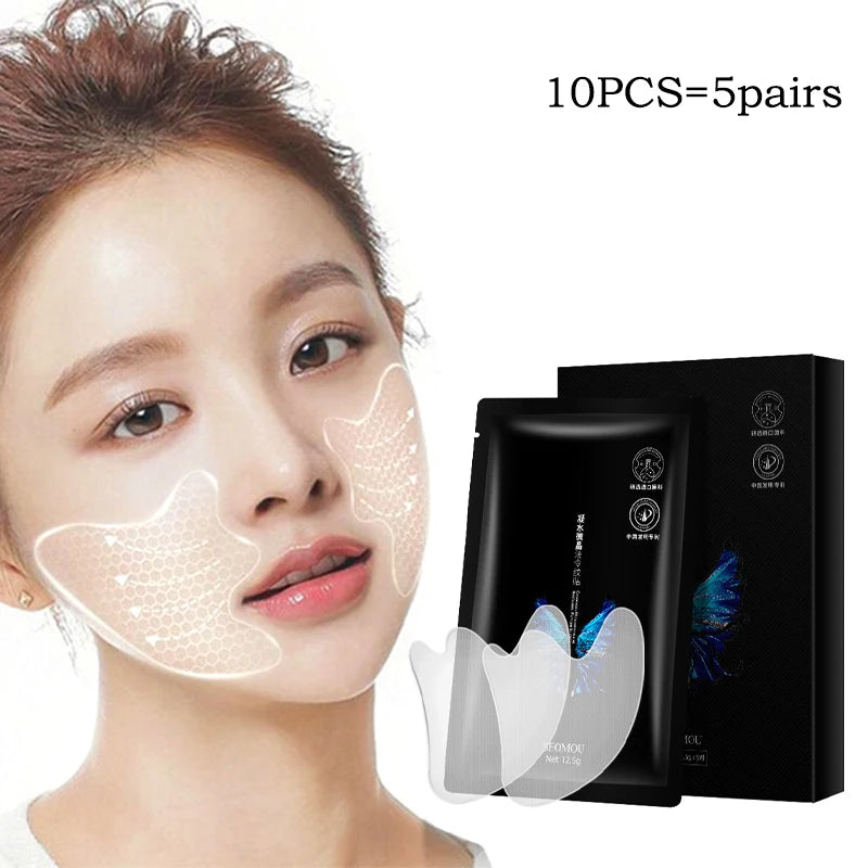 5PCS anti Wrinkle Aging Face Sticker Eye Mask Forehead Neck Anti-Wrinkle Patches