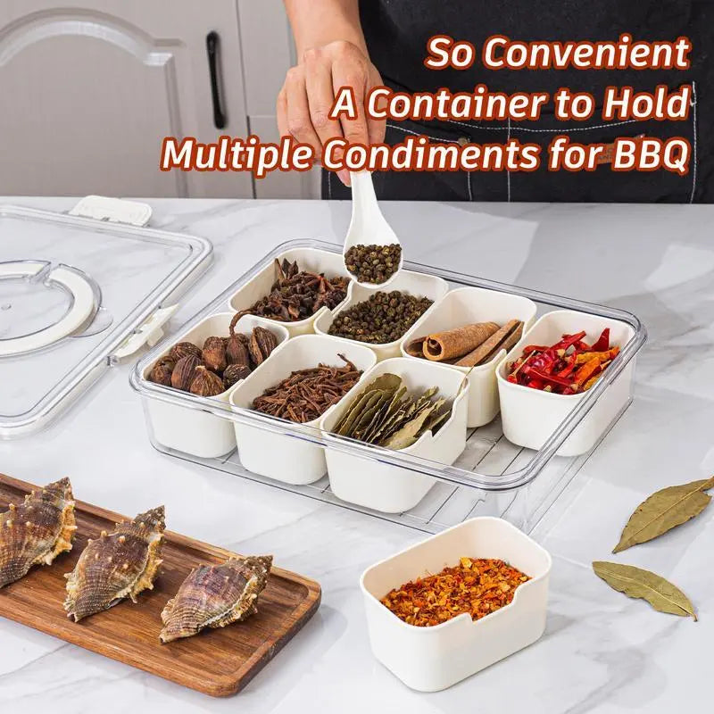 Food Storage Box, 1 Set Clear Food Storage Container with Lid & Handle, Portable Reusable Snack Container for Home Kitchen Party, Travel Accessories