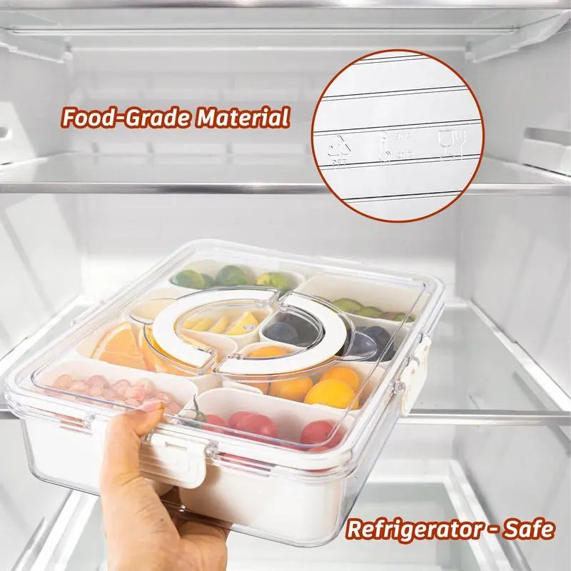 Food Storage Box, 1 Set Clear Food Storage Container with Lid & Handle, Portable Reusable Snack Container for Home Kitchen Party, Travel Accessories